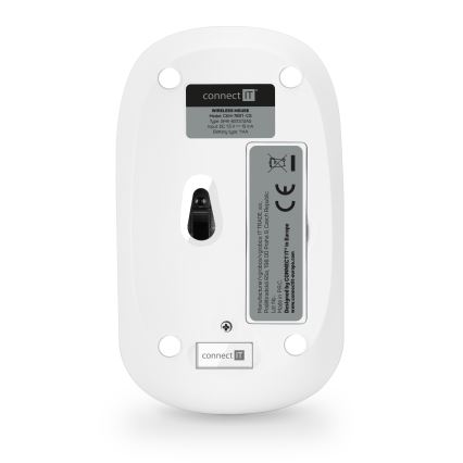 CONNECT IT CKM-7801-CS - Belaidė klaviatūra ir pelė 1200 DPI su CZ/SK lokalizacija 1xAAA + 1xAA balta/rausva