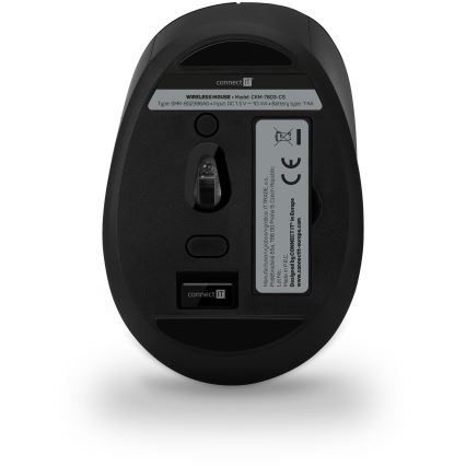 CONNECT IT CKM-7803-CS - Belaidė klaviatūra ir pelė 1200 DPI su CZ/SK lokalizacija 1xAAA + 1xAA juoda