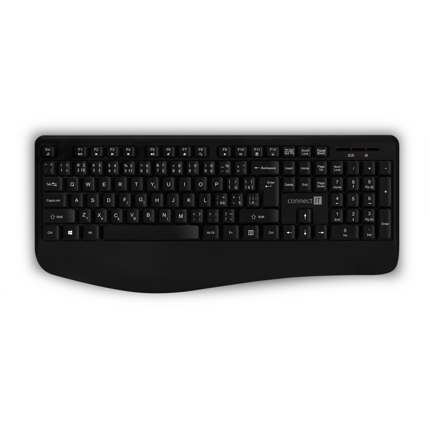 CONNECT IT CKM-7803-CS - Belaidė klaviatūra ir pelė 1200 DPI su CZ/SK lokalizacija 1xAAA + 1xAA juoda