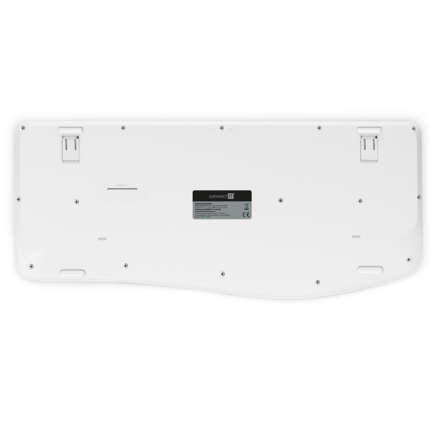 CONNECT IT CKM-7804-CS - Belaidė klaviatūra ir pelė 1200 DPI su CZ/SK lokalizacija 1xAAA + 1xAA balta