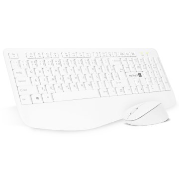 CONNECT IT CKM-7804-CS - Belaidė klaviatūra ir pelė 1200 DPI su CZ/SK lokalizacija 1xAAA + 1xAA balta