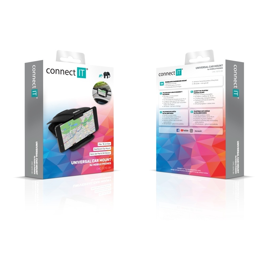 CONNECT IT CMC-5010-BK - Automobilio telefono laikiklis