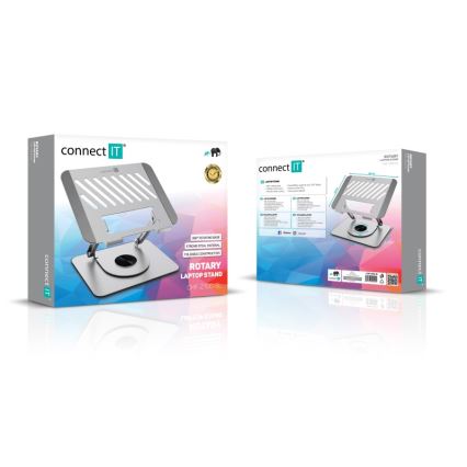 CONNECT IT CMF-2100-SL - Besisukantis nešiojamojo kompiuterio stovas sidabras
