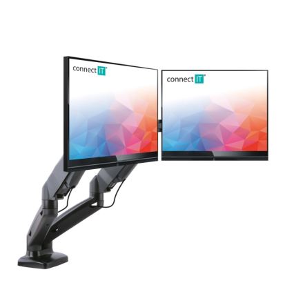 CONNECT IT CMF-3207-BK - Universalus laikiklis dviem monitoriams 13-27” juoda