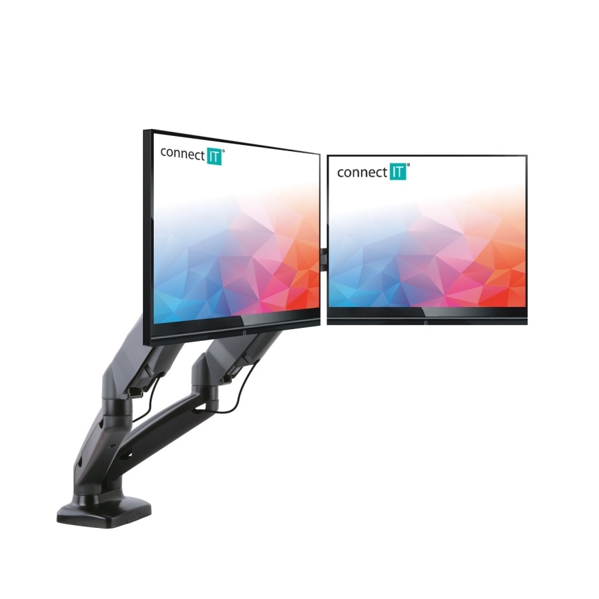 CONNECT IT CMF-3207-BK - Universalus laikiklis dviem monitoriams 13-27” juoda