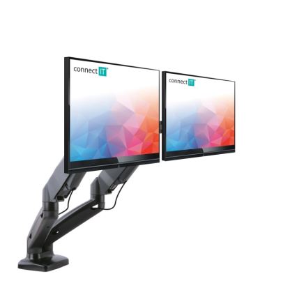 CONNECT IT CMF-3207-BK - Universalus laikiklis dviem monitoriams 13-27” juoda