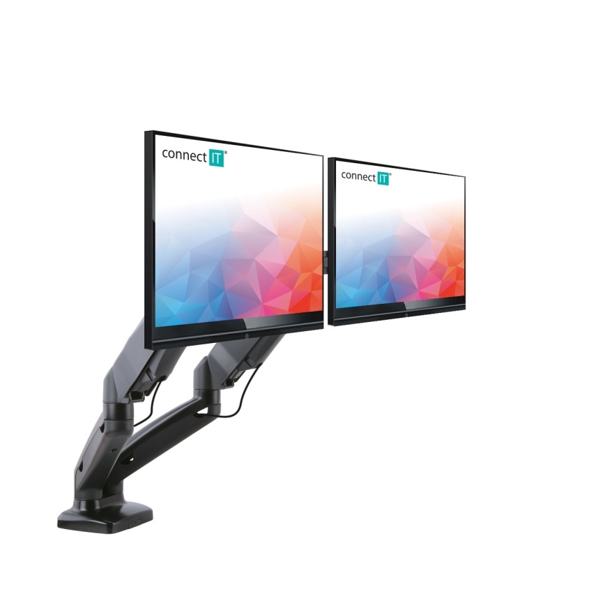 CONNECT IT CMF-3207-BK - Universalus laikiklis dviem monitoriams 13-27” juoda