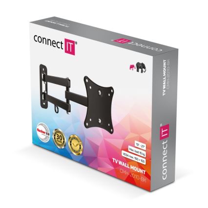 CONNECT IT CMH-2010-BK - Sieninis laikiklis televizoriui 13-27” juoda
