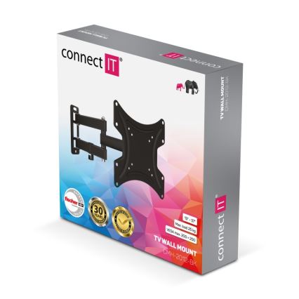 CONNECT IT CMH-2012-BK - Sieninis laikiklis televizoriui 13-37” juoda