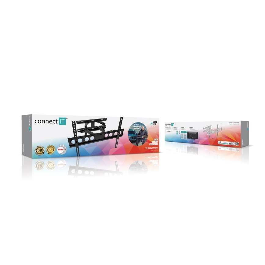 CONNECT IT CMH-7600-BK - Sieninis laikiklis televizoriui 32-70” juoda