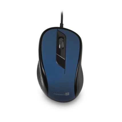 CONNECT IT CMO-1200-BL - Laidinė pelė 1000 DPI juoda/mėlyna