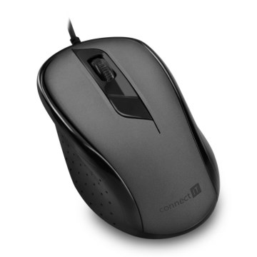 CONNECT IT CMO-1200-GY - Laidinė pelė 1000 DPI juoda/pilka