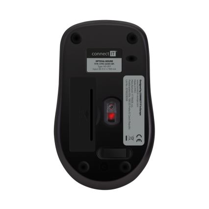 CONNECT IT CMO-2230-BK - Belaidė tyli pelė MUTE 1200 DPI 1xAA juoda