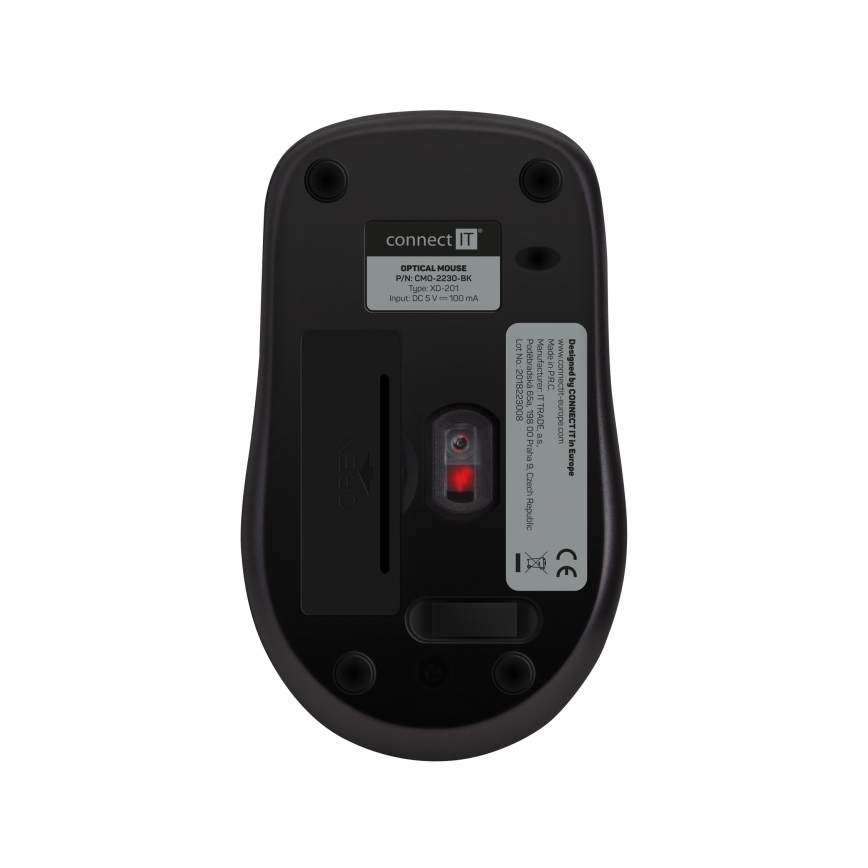 CONNECT IT CMO-2230-BK - Belaidė tyli pelė MUTE 1200 DPI 1xAA juoda