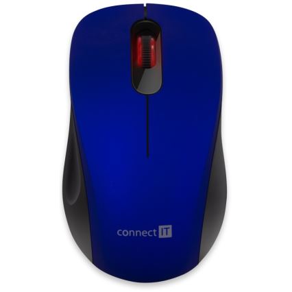 CONNECT IT CMO-2230-BL - Belaidė tyli pelė MUTE 1200 DPI 1xAA juoda/mėlyna