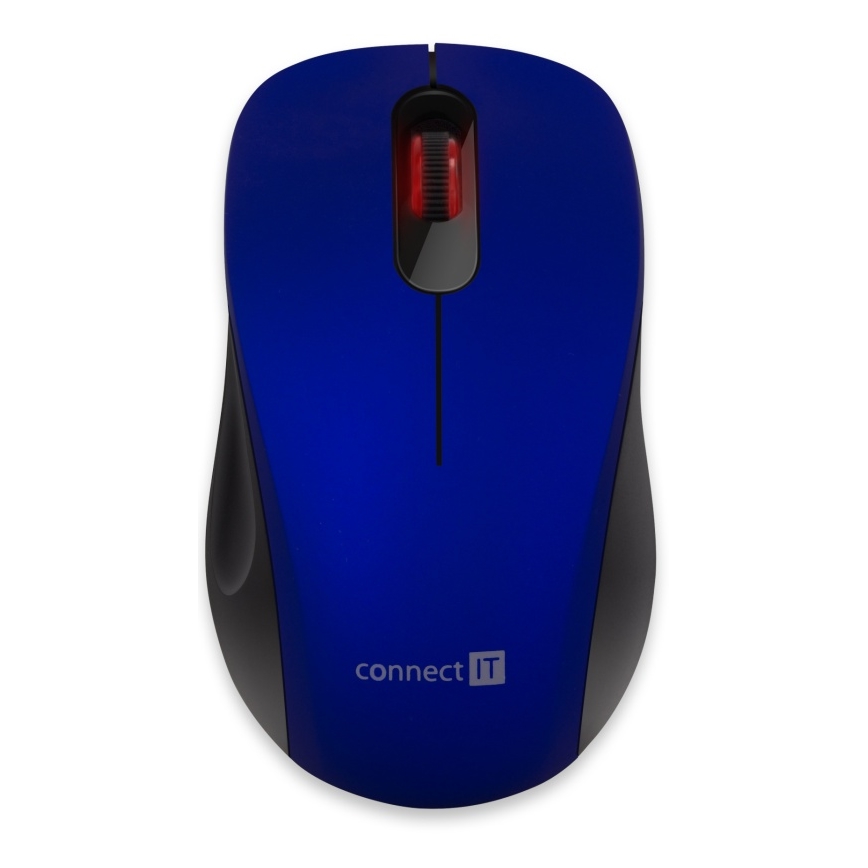 CONNECT IT CMO-2230-BL - Belaidė tyli pelė MUTE 1200 DPI 1xAA juoda/mėlyna