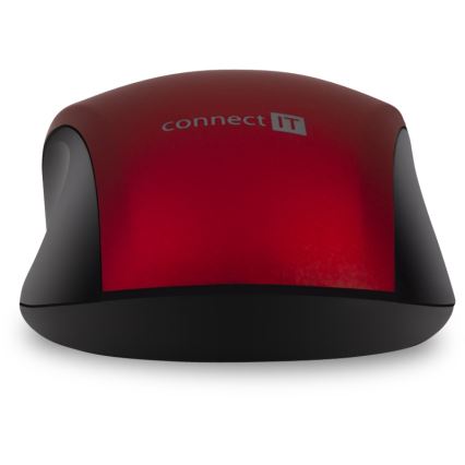 CONNECT IT CMO-2230-RD - Belaidė tyli pelė MUTE 1200 DPI 1xAA juoda/raudona