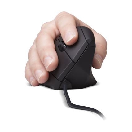 CONNECT IT CMO-2500-BK - Ergonomiška laidinė pelė Verti Wire 1000/1600 DPI juoda