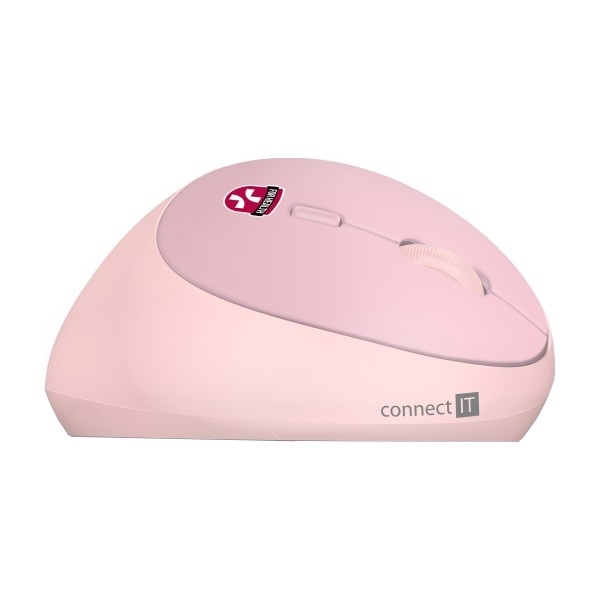 CONNECT IT CMO-2600-PK - Ergonomiška belaidė pelė 800/1200/1600 DPI, 1xAA, rožinė