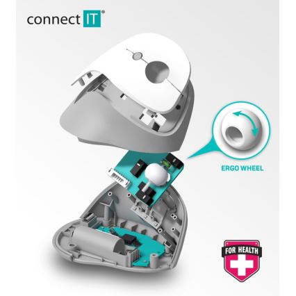 CONNECT IT CMO-2700-BK - Ergonomiška belaidė pelė 800/1200/1600 DPI 1xAA juoda
