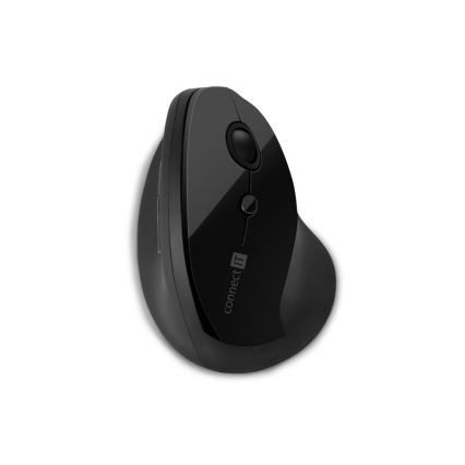 CONNECT IT CMO-2700-BK - Ergonomiška belaidė pelė 800/1200/1600 DPI 1xAA juoda