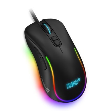 CONNECT IT CMO-3589-BK - LED RGB Laidinė žaidimų pelė 200-7200 DPI juoda