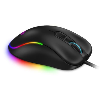 CONNECT IT CMO-3589-BK - LED RGB Laidinė žaidimų pelė 200-7200 DPI juoda