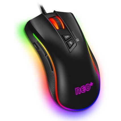 CONNECT IT CMO-3591-BK - LED RGB Laidinė žaidimų pelė 500-7200 DPI juoda