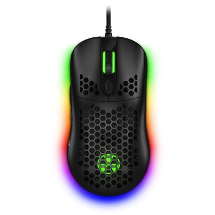 CONNECT IT CMO-5511-BK - LED RGB Laidinė žaidimų pelė 200-12800 DPI juoda