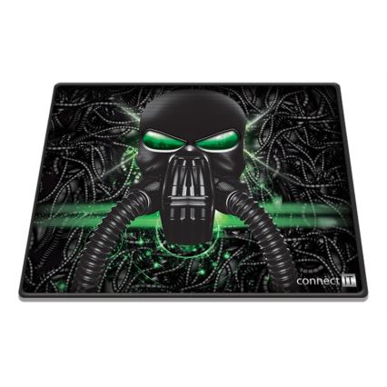 CONNECT IT CMP-1100-SM - Pelės kilimėlis 32x24,5 cm juoda/žalia