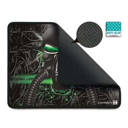CONNECT IT CMP-1100-SM - Pelės kilimėlis 32x24,5 cm juoda/žalia