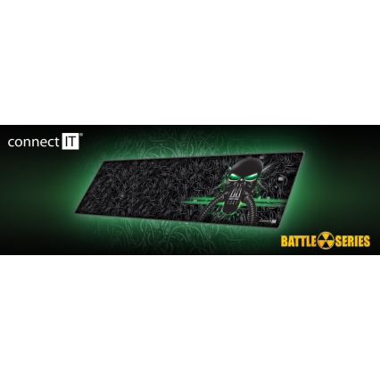 CONNECT IT CMP-1110-LG - Kilimėlis klaviatūrai ir pelė 88,6x24,5 cm juoda/žalia