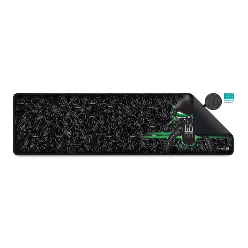 CONNECT IT CMP-1110-LG - Kilimėlis klaviatūrai ir pelė 88,6x24,5 cm juoda/žalia