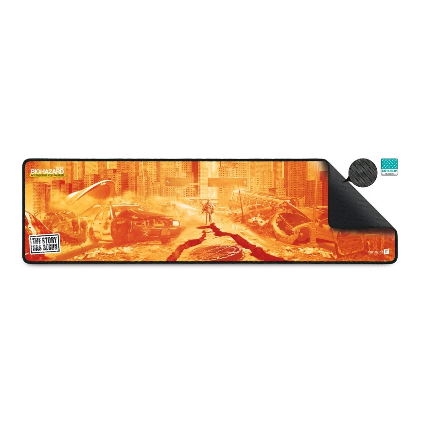 CONNECT IT CMP-1140-LG - Kilimėlis klaviatūrai ir pelė 88,6x24,5 cm oranžinė
