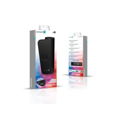 CONNECT IT CMP-2500-LG - Kilimėlis klaviatūrai ir pelė Su Qi belaidis įkrovimas 80x30 cm juoda