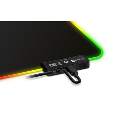 CONNECT IT CMP-3100-LG - LED RGB Žaidimų klaviatūra ir pelės kilimėlis 80x30 cm juoda