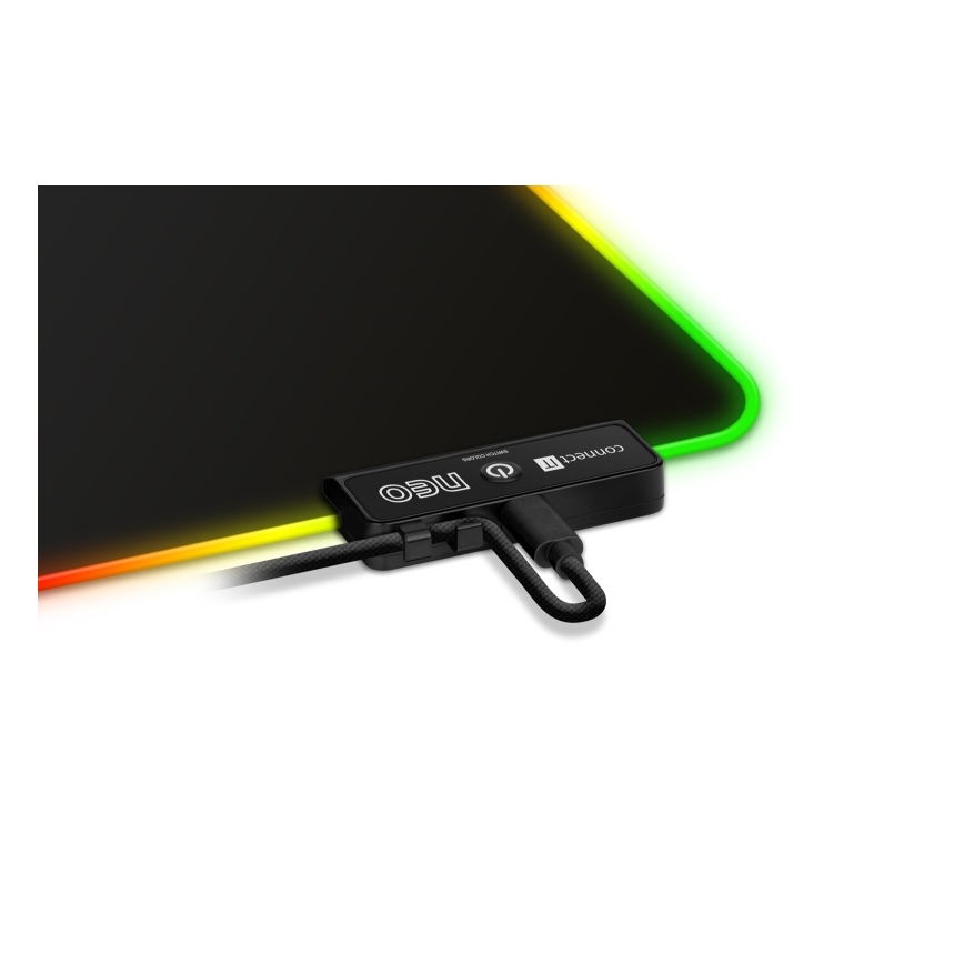 CONNECT IT CMP-3100-LG - LED RGB Žaidimų klaviatūra ir pelės kilimėlis 80x30 cm juoda