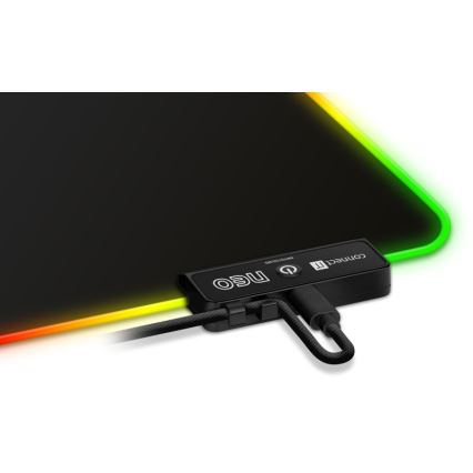CONNECT IT CMP-3100-SM - LED RGB Žaidimų pelės kilimėlis 32x24,5 cm juoda