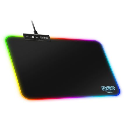CONNECT IT CMP-3100-SM - LED RGB Žaidimų pelės kilimėlis 32x24,5 cm juoda