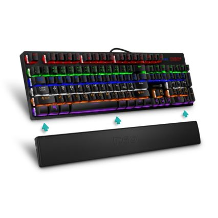 CONNECT IT CMP-3590-LG - Ergonomiškas klaviatūros kilimėlis juoda