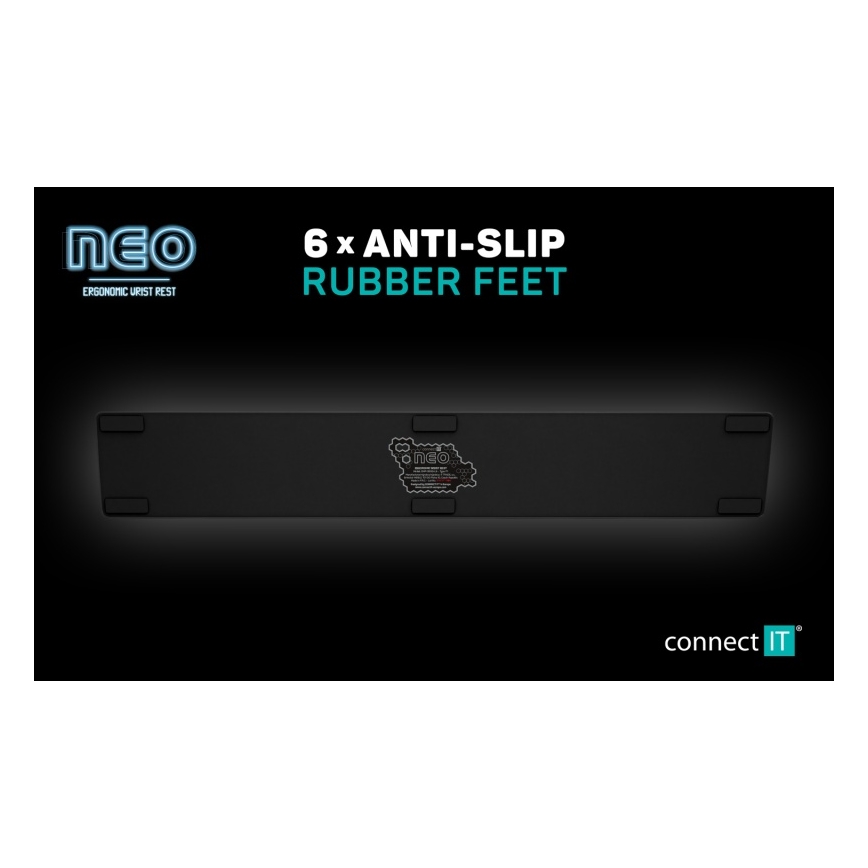 CONNECT IT CMP-3590-LG - Ergonomiškas klaviatūros kilimėlis juoda