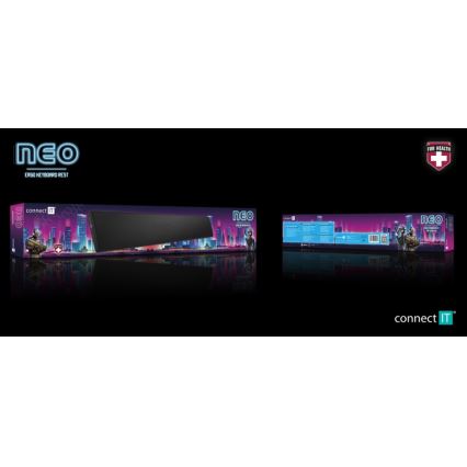 CONNECT IT CMP-3590-LG - Ergonomiškas klaviatūros kilimėlis juoda