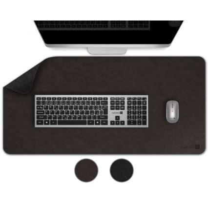 CONNECT IT CMP-4030-LG - Dvipusis pelės ir klaviatūros kilimėlis 90x40 cm juodas/rudas