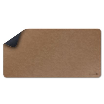 CONNECT IT CMP-4040-LG - Dvipusis kilimėlis po klaviatūrą ir pelę 90x40 cm mėlynas/rudas