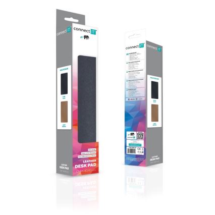 CONNECT IT CMP-4040-LG - Dvipusis kilimėlis po klaviatūrą ir pelę 90x40 cm mėlynas/rudas