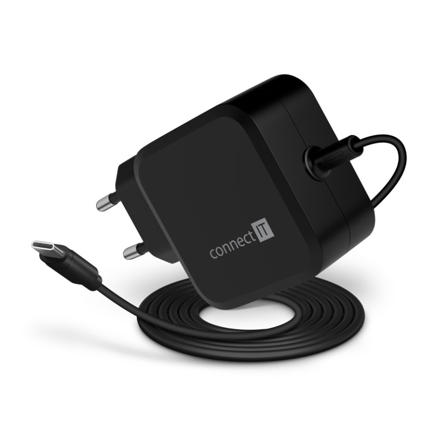 CONNECT IT CNP-1660-BK - Universalus USB-C maitinimo adapteris nešiojamiesiems kompiuteriams, 67W