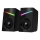 CONNECT IT CSP-1100-BK - KOMPLEKTAS 2x LED RGB Žaidimai garsiakalbis 6W/5V juoda