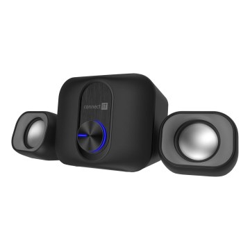 CONNECT IT CSP-2100-BK - LED Garsiakalbių rinkinys su žemųjų dažnių garsiakalbiu 11W/5V juoda