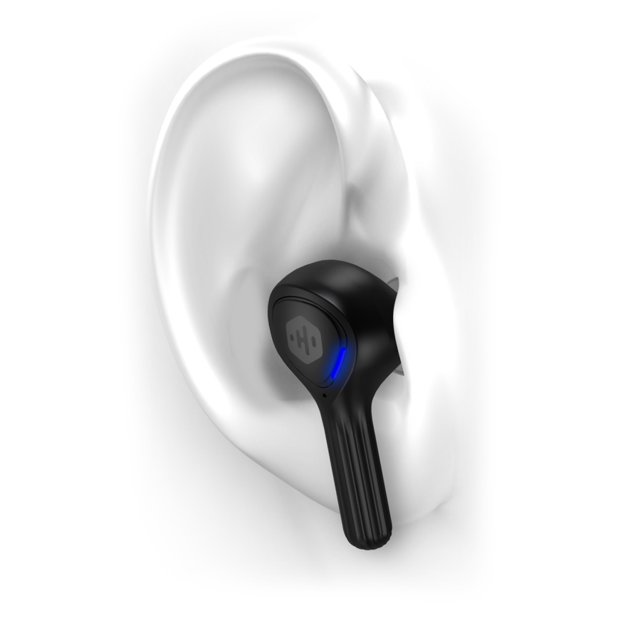 CONNECT IT HEP-5300-BK - Belaidis earphones su mikrofonu 300 mAh juoda