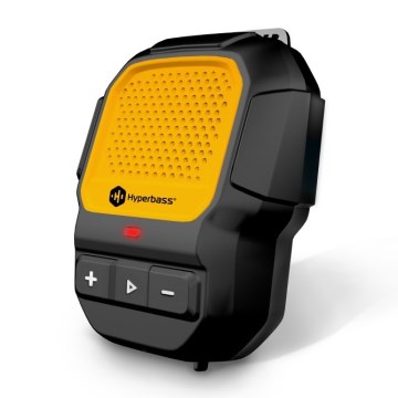 CONNECT IT HSP-1010-BK - Belaidis garsiakalbis su mikrofonu ClipBEAT 2W/5V 560 mAh IPX7 juoda/geltona